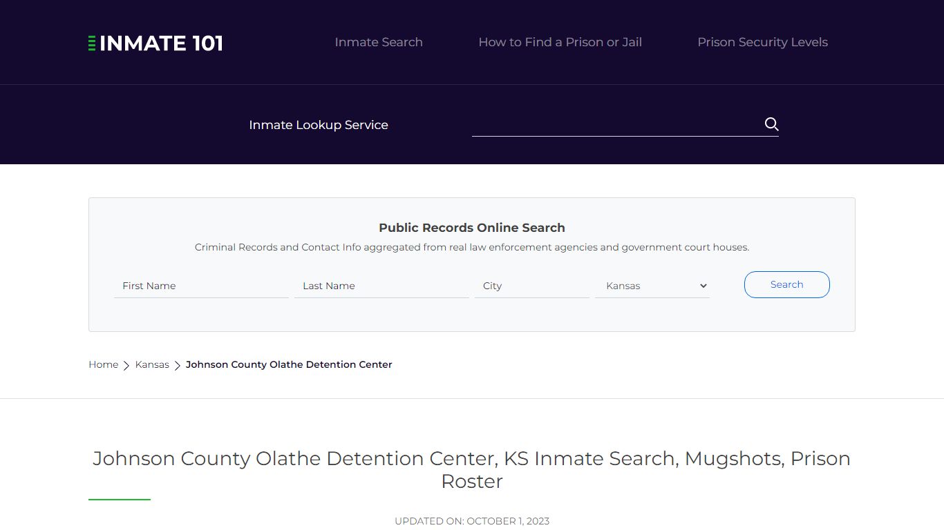 Johnson County Olathe Detention Center, KS Inmate Search, Mugshots ...